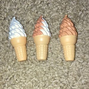 FINAL DROP 🔥 🌟 Set 3 Swirl Ice Cream Cones Unlabeled